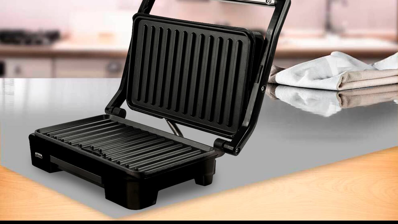 Grill Elétrico Mallory Asteria Compact aberto