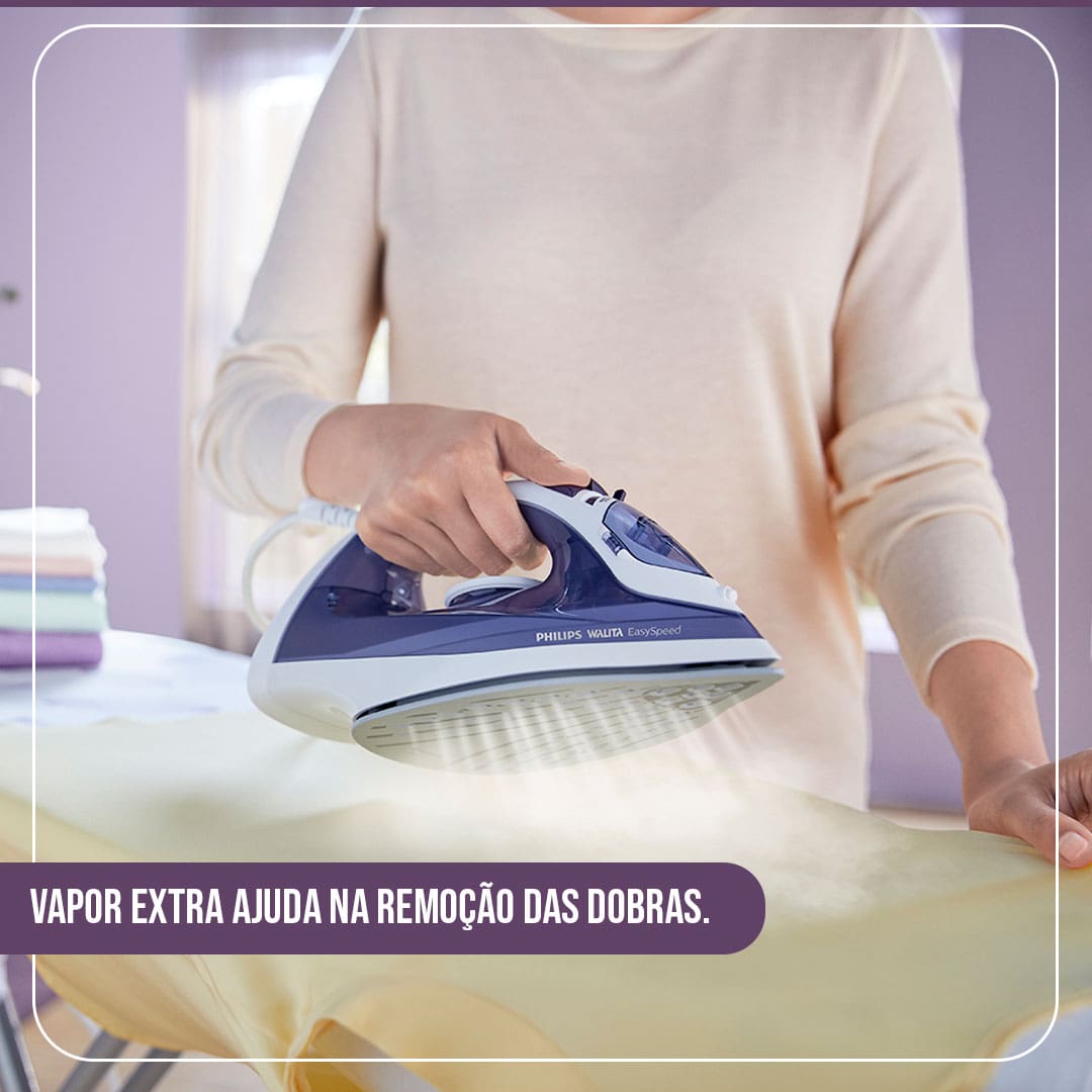 Ferro Vapor Philips Walita EasySpeed GC1752 base cerâmica