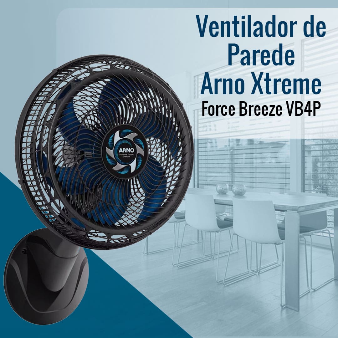 Ventilador de Parede Arno Xtreme Force Breeze VP4P Preto