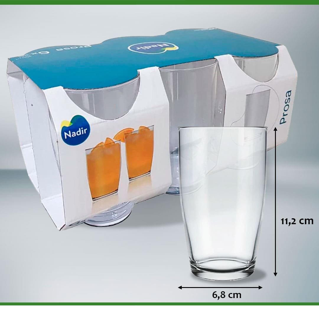 Jogo de Copos 480ml Nadir Dubai com 6 pçs, Nadir