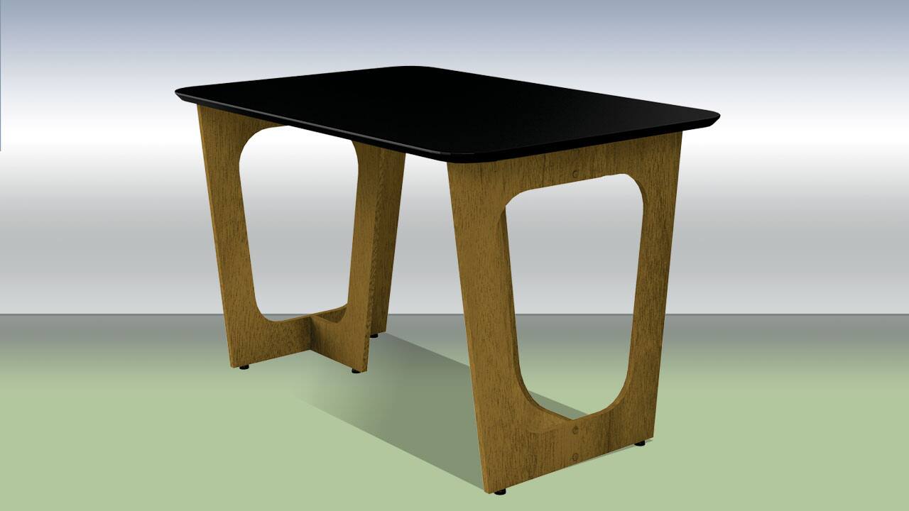 Mesa Jantar Dobuê Áustria Cozinha Tampo MDF conjunto sala de jantar tampo formato retangular