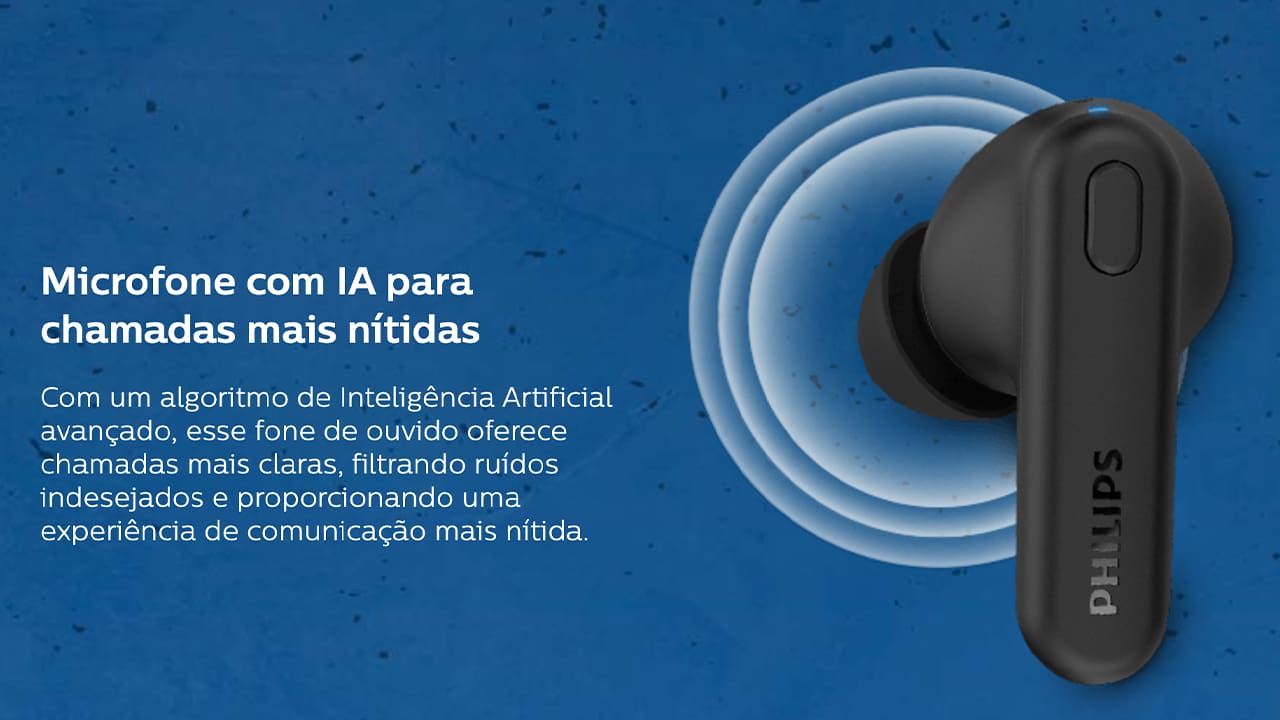 O Fone de Ouvido Philips é equipado com drivers dinâmicos de 6mm que foram cuidadosamente projetados para oferecer uma experiência auditiva imersiva, garantindo áudio de alta qualidade.