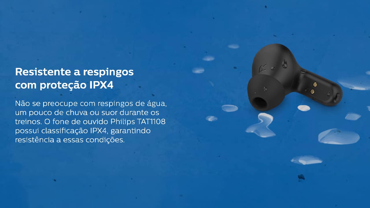 O Fone de Ouvido Philips é equipado com drivers dinâmicos de 6mm que foram cuidadosamente projetados para oferecer uma experiência auditiva imersiva, garantindo áudio de alta qualidade.