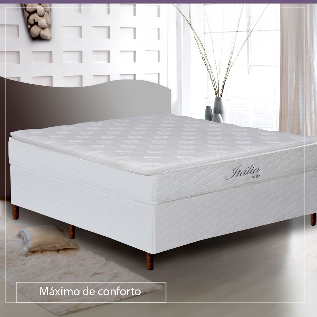 Cama Box Casal Umaflex Itália com Pillow | Extra