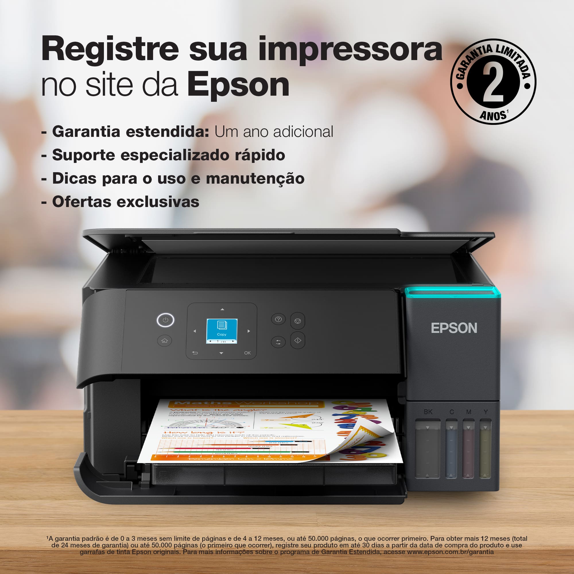 Multifuncional Tanque de Tinta Epson EcoTank L4360 Wi-Fi Colorida Bivolt