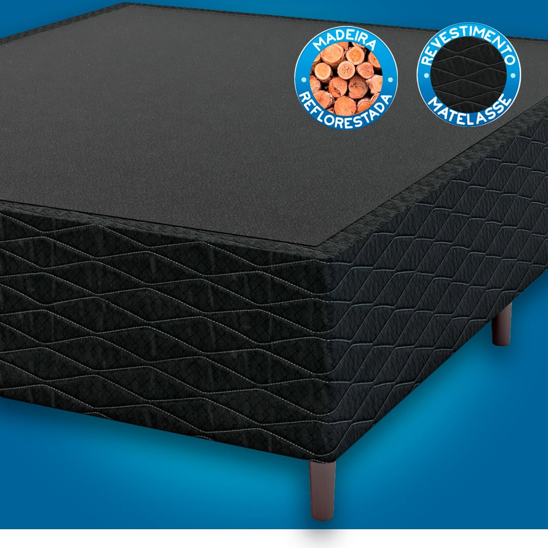 Base Box Colchão Casal Umaflex New Itália revestimento