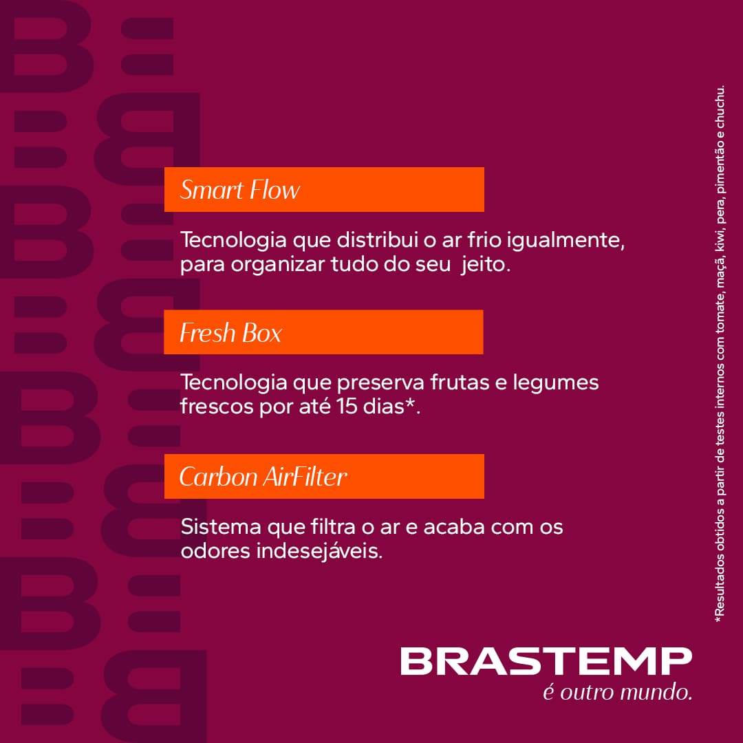 Geladeira Brastemp BRE57FE Frost Free Inverse