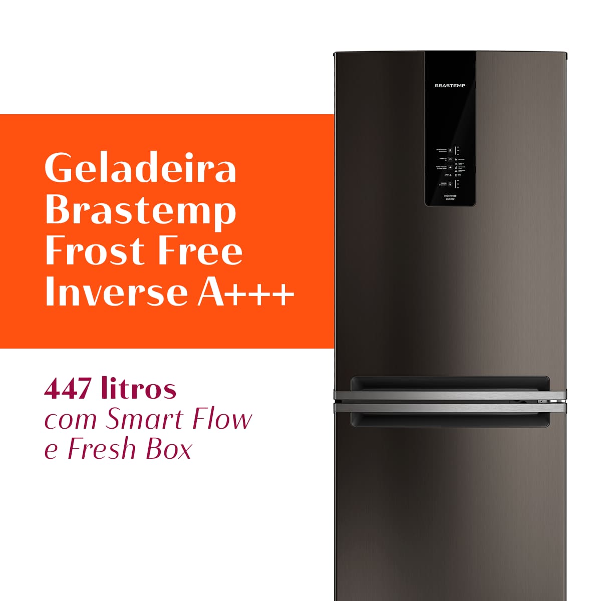 Geladeira Brastemp BRE57FE Frost Free Inverse