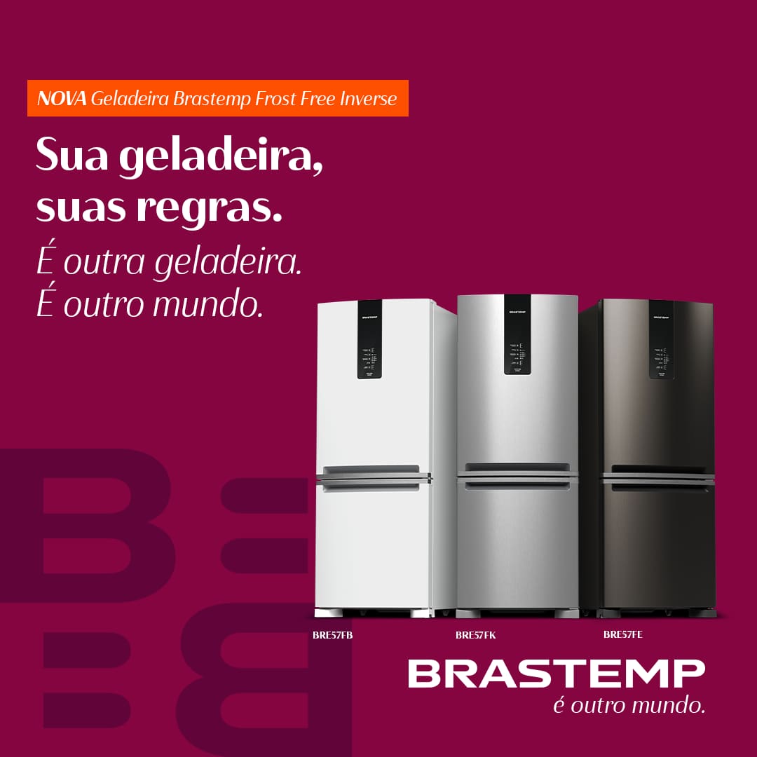 Geladeira Brastemp BRE57FE Frost Free Inverse