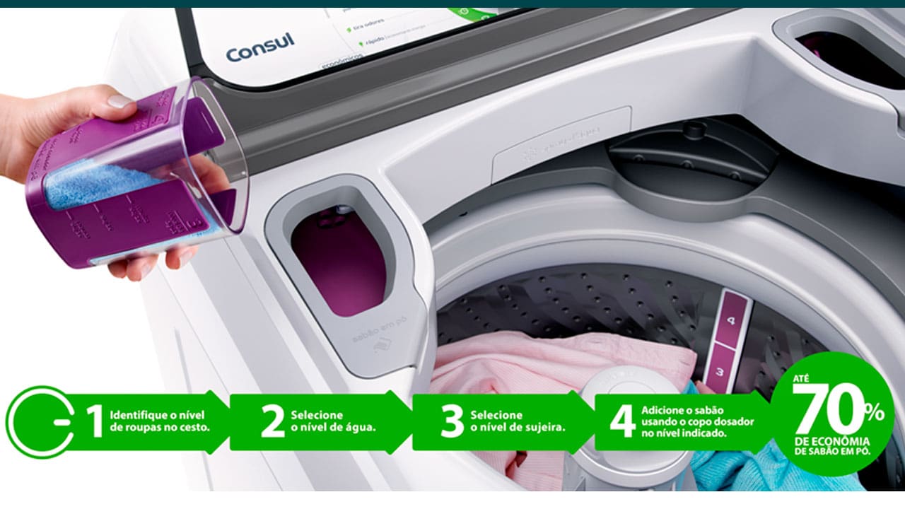 Lavadora Consul CWH14AB dispenser limpa fácil