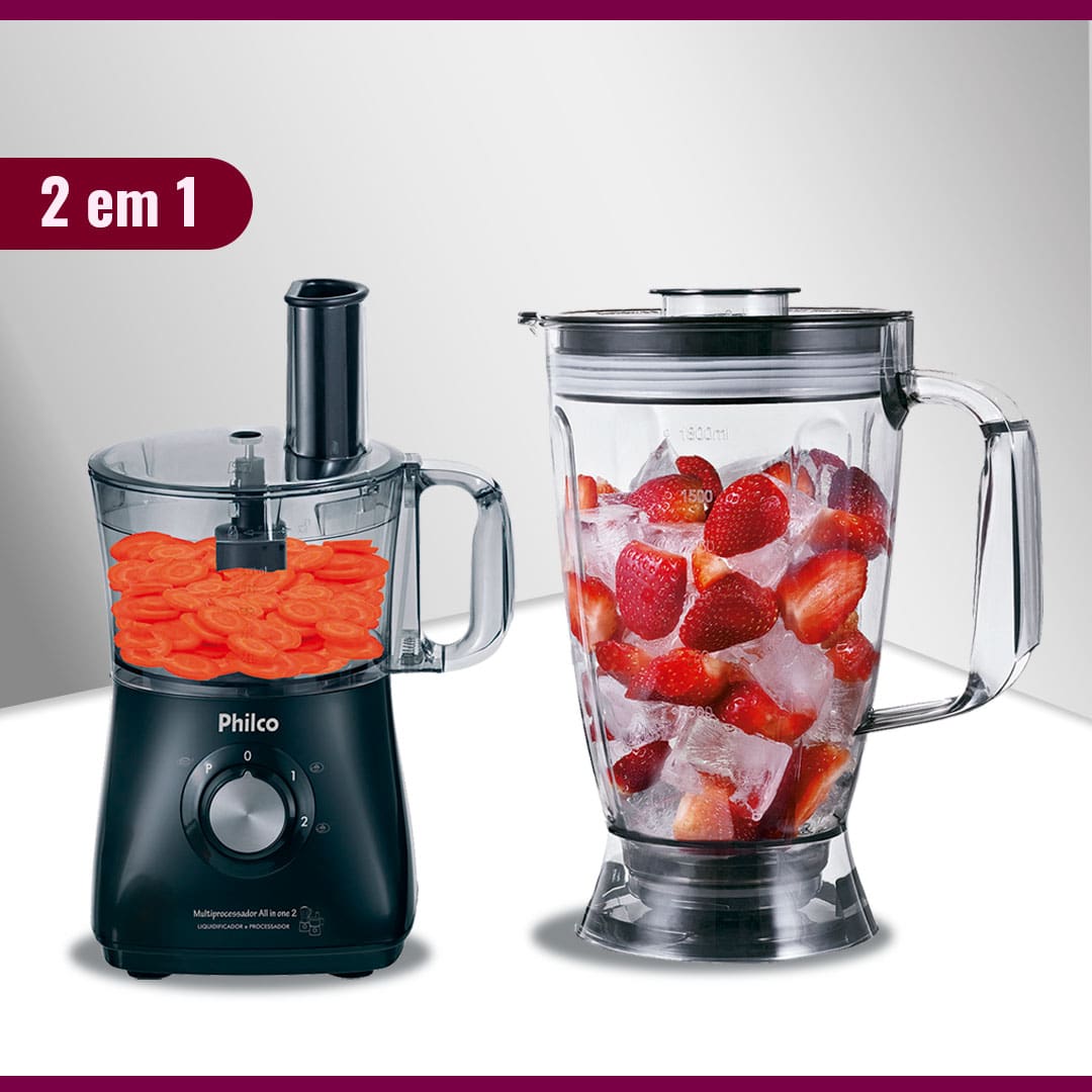 Multiprocessador Alimentos Philco All in One 2 processador liquidificador espremedor