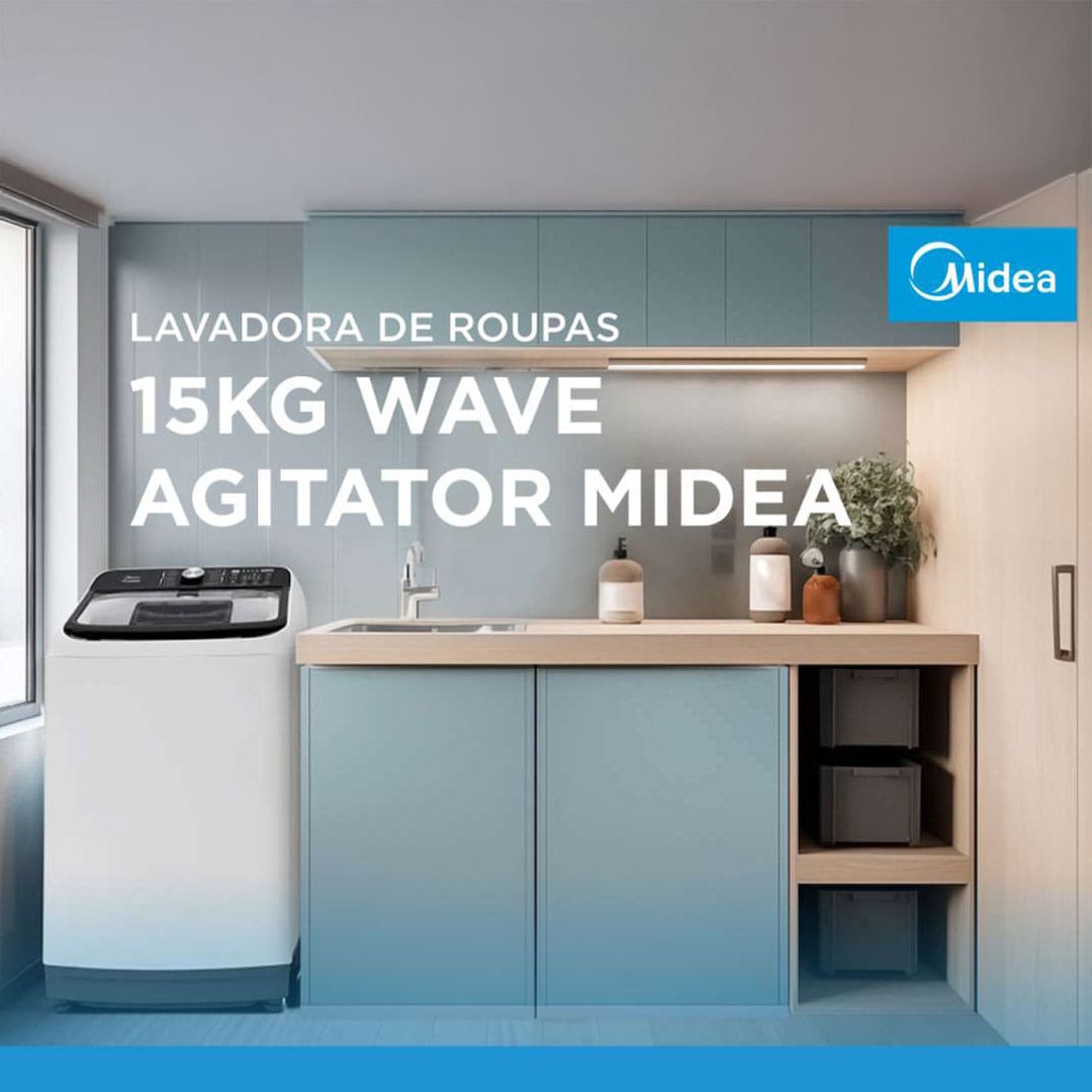 Alta capacidade com economia de água A Lavadora de Roupas Midea Wave Agitator combina eficiência e sustentabilidade, sendo a máquina de lavar de 15kg com o menor consumo de água da categoria. Compacta e potente, essa máquina de lavar roupa Midea é perfeita para lares modernos, unindo grande capacidade e design inteligente. Ideal para quem busca praticidade, ela transforma sua rotina de lavanderia com desempenho excepcional.