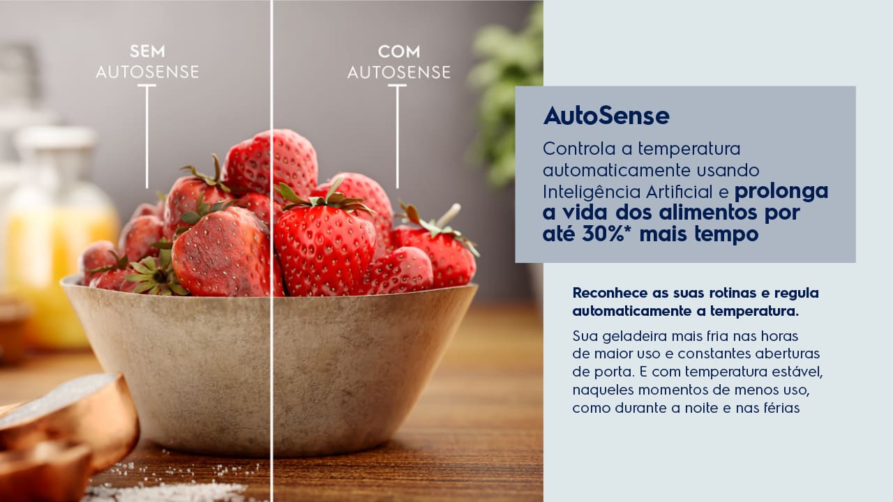 Design Inovador e compacto. A Geladeira Electrolux Frost Free Inverter 480L Efficient AutoSense 3 Portas Inox Look IM7S é a escolha para quem busca estilo e praticidade. Com um design inovador e compacto, ela possui apenas 70 cm de largura, ideal para cozinhas com espaço limitado. Suas três portas proporcionam uma organização eficiente e moderna, transformando a aparência da sua cozinha.