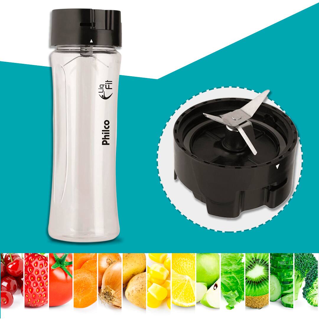Liquidificador Philco Liq Fit lâminas inox removíveis