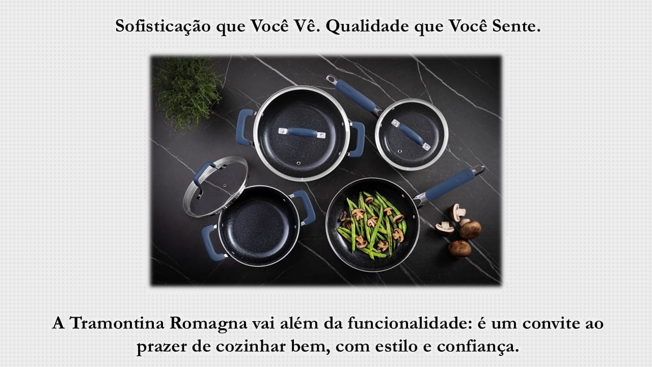 Jogo de Panelas Tramontina Romagna em Aço Inox