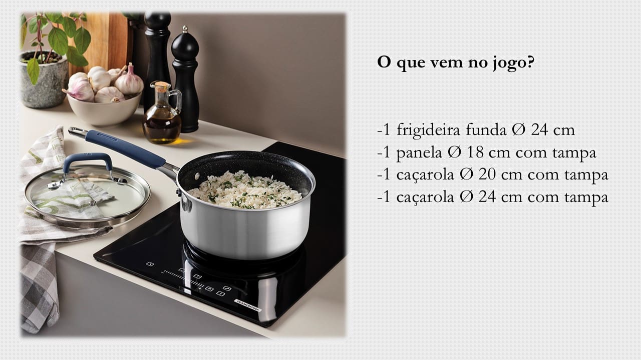 Jogo de Panelas Tramontina Romagna em Aço Inox