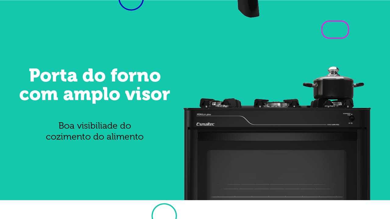 Mesa em Vidro Temperado O Fogão de piso Esmaltec 5 Bocas Pérola Glass 5115 oferece uma mesa em vidro temperado, garantindo alta qualidade e resistência. Este material não só proporciona um design sofisticado à cozinha, mas também assegura durabilidade para suportar o uso diário.