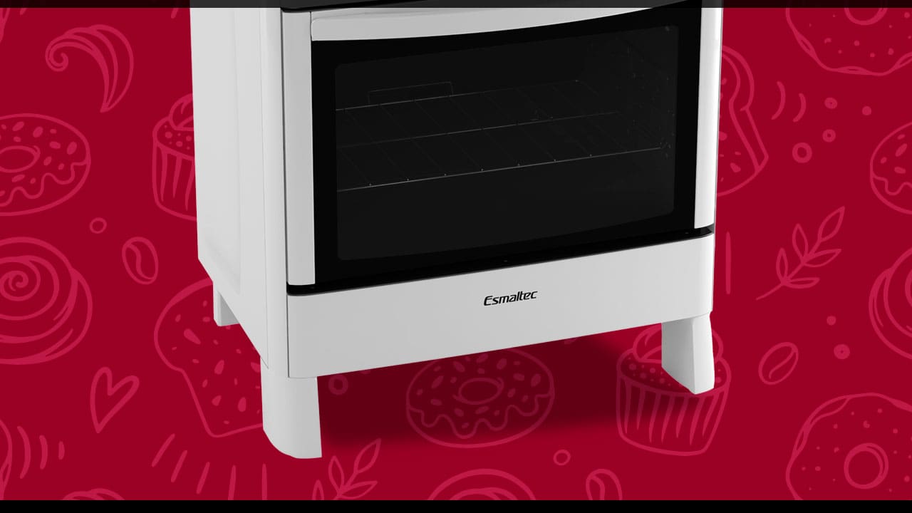 Fogão 5 Bocas Esmaltec Ágata estrutura reforçada