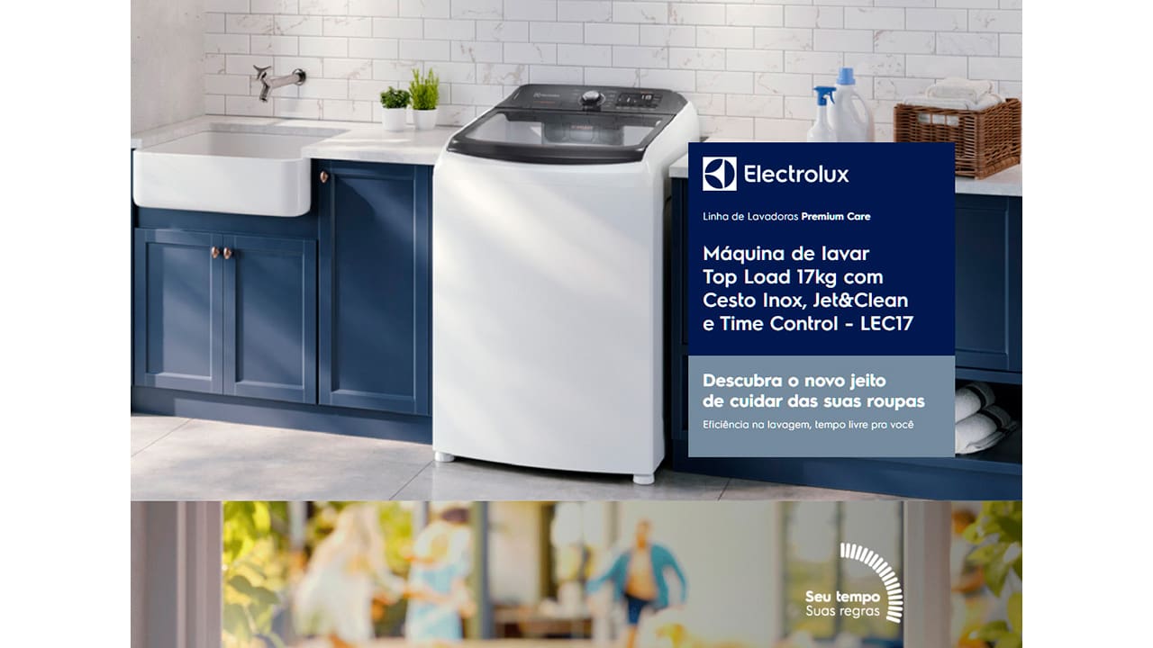 Lavadora de Roupas Electrolux LEC17 Premium Care Branca