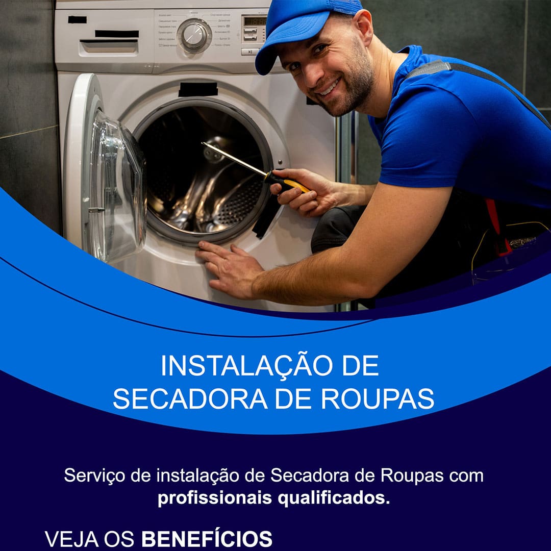 Instalação Lavadora / Secadora de Roupas