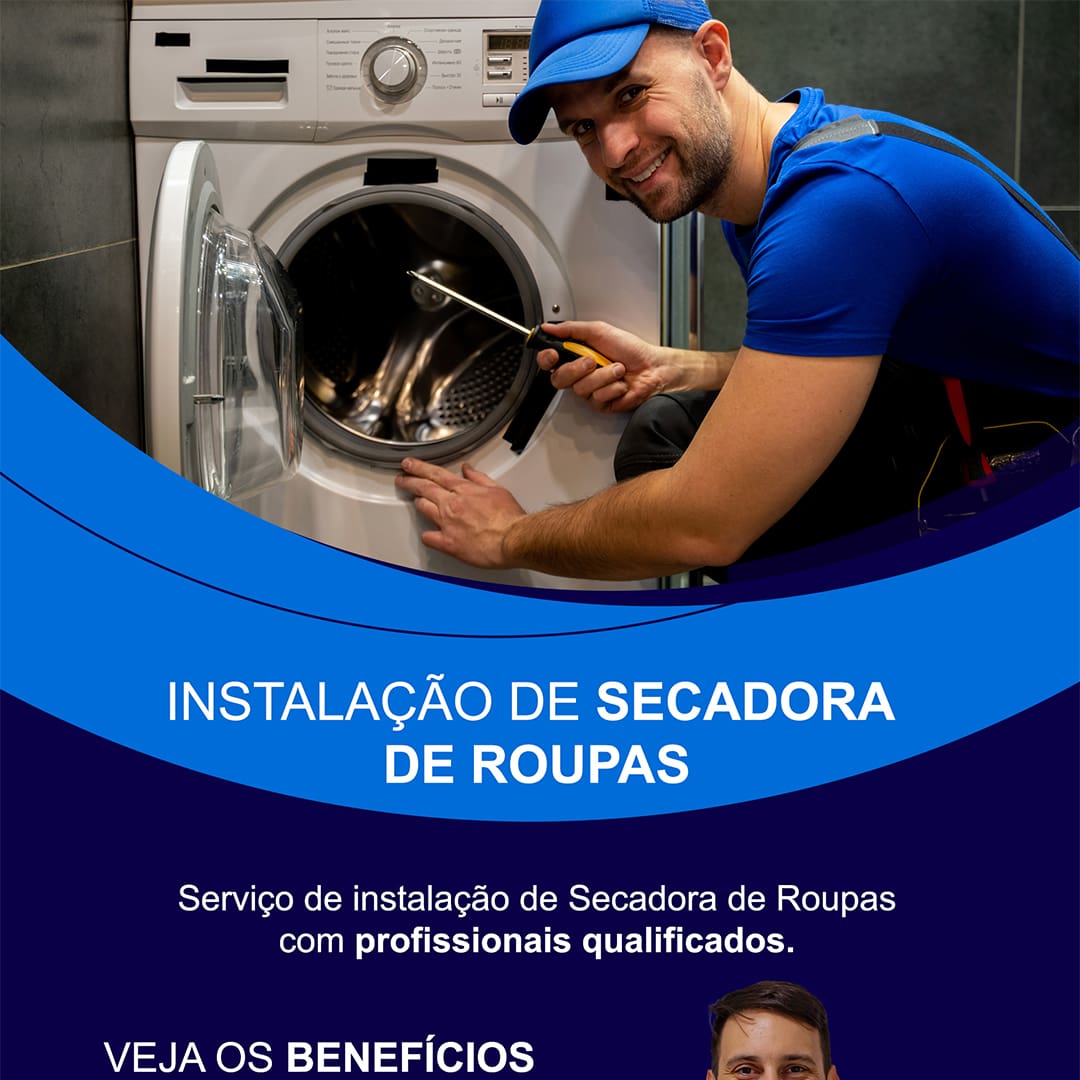 Instalação Lavadora / Secadora de Roupas