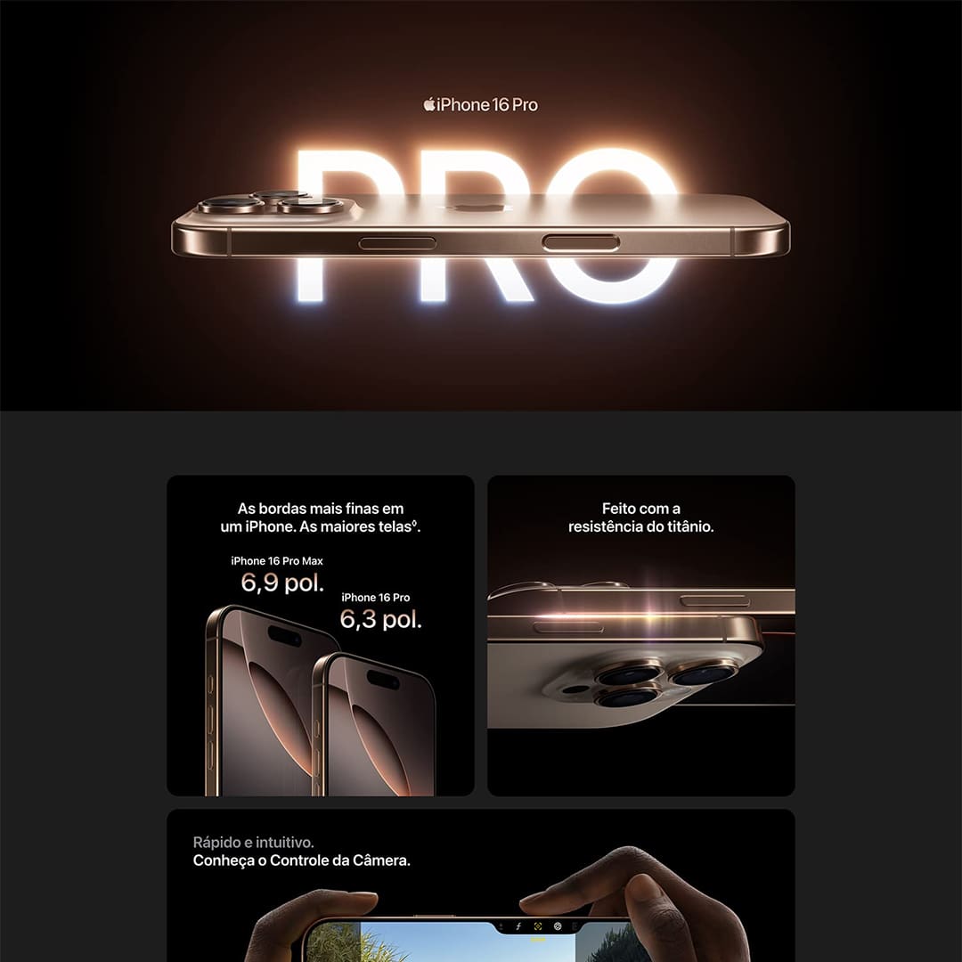 Apple iPhone 16 Pro Max 256GB - Titânio Branco