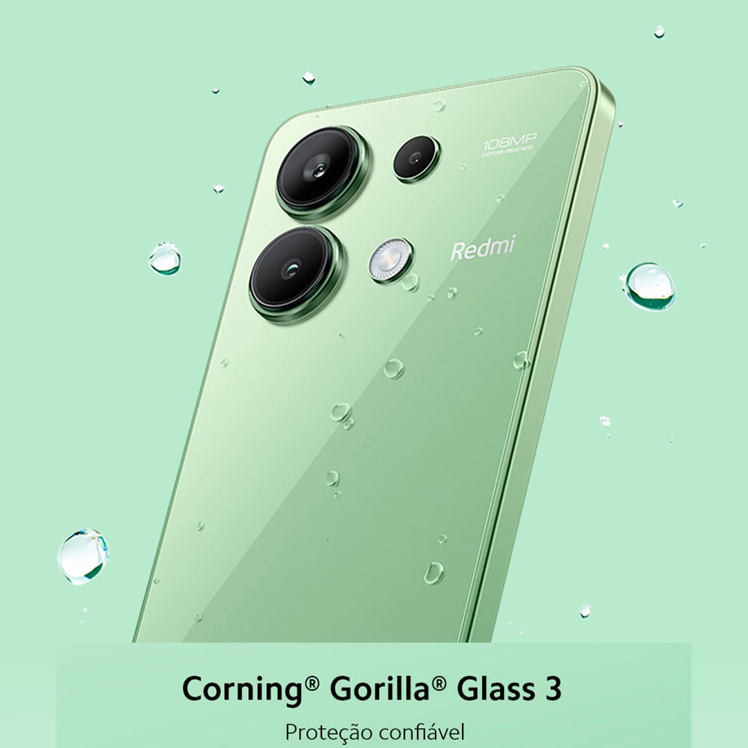 A Xiaomi traz um smartphone perfeito para você que busca velocidade, design e tecnologia. O Redmi Note 13 Azul da Xiaomi conta com velocidade de internet e processamento aprimorados, devido o novo processador MediaTek D6080 entrega toda a performance que você precisa. Seja para jogos, internet ou aplicativo. Já imaginou criar e registrar os melhores momentos com uma câmera principal de 108MP e inteligência artificial Xiaomi? Fique atento aos momentos únicos da sua vida e imortalize-os com qualidade de imagem superior!