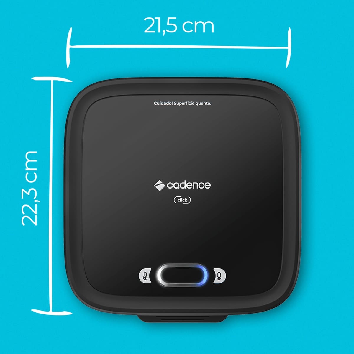 Sanduicheira Elétrica Cadence Click 750W com Botão Liga e Desliga