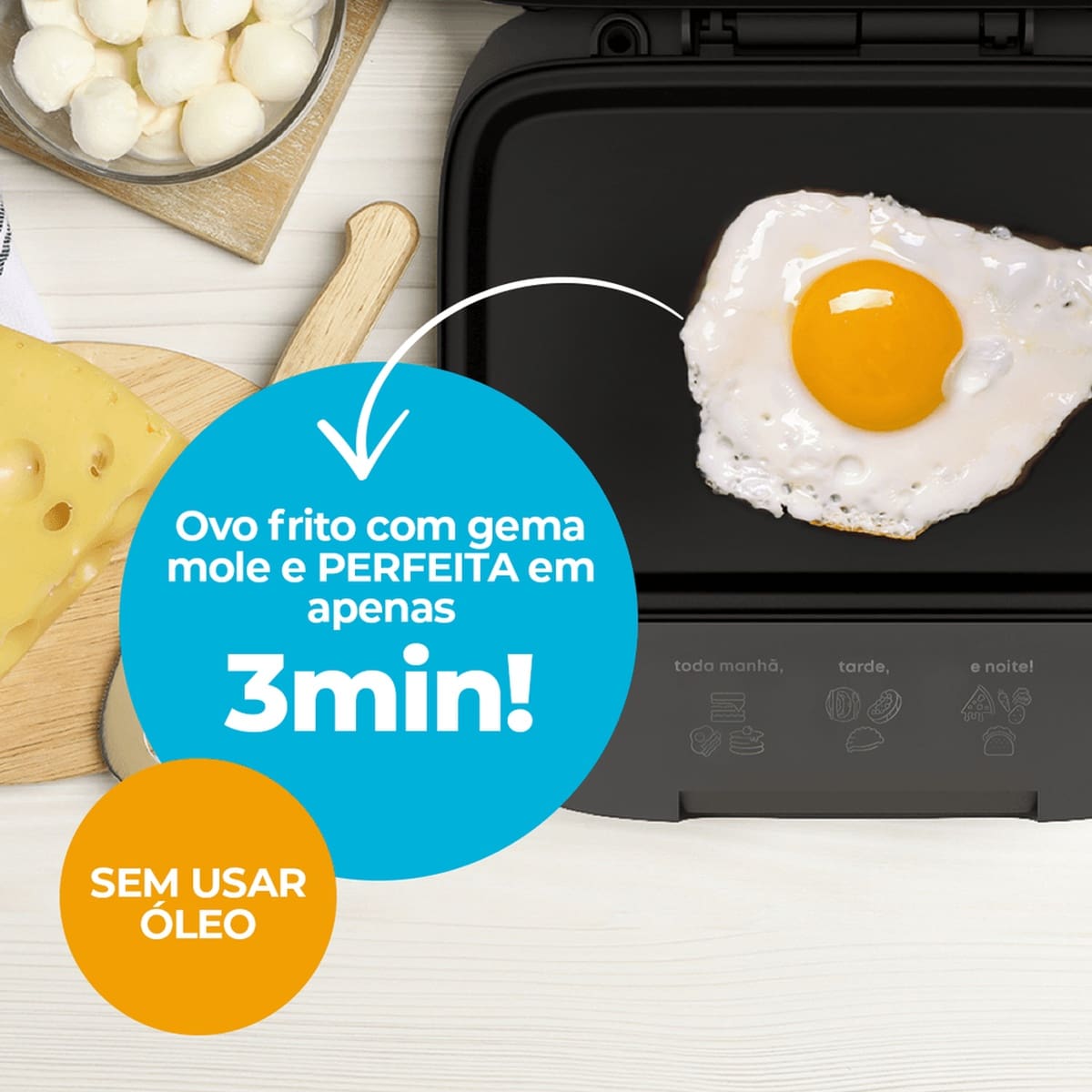 Sanduicheira Elétrica Cadence Click 750W com Botão Liga e Desliga