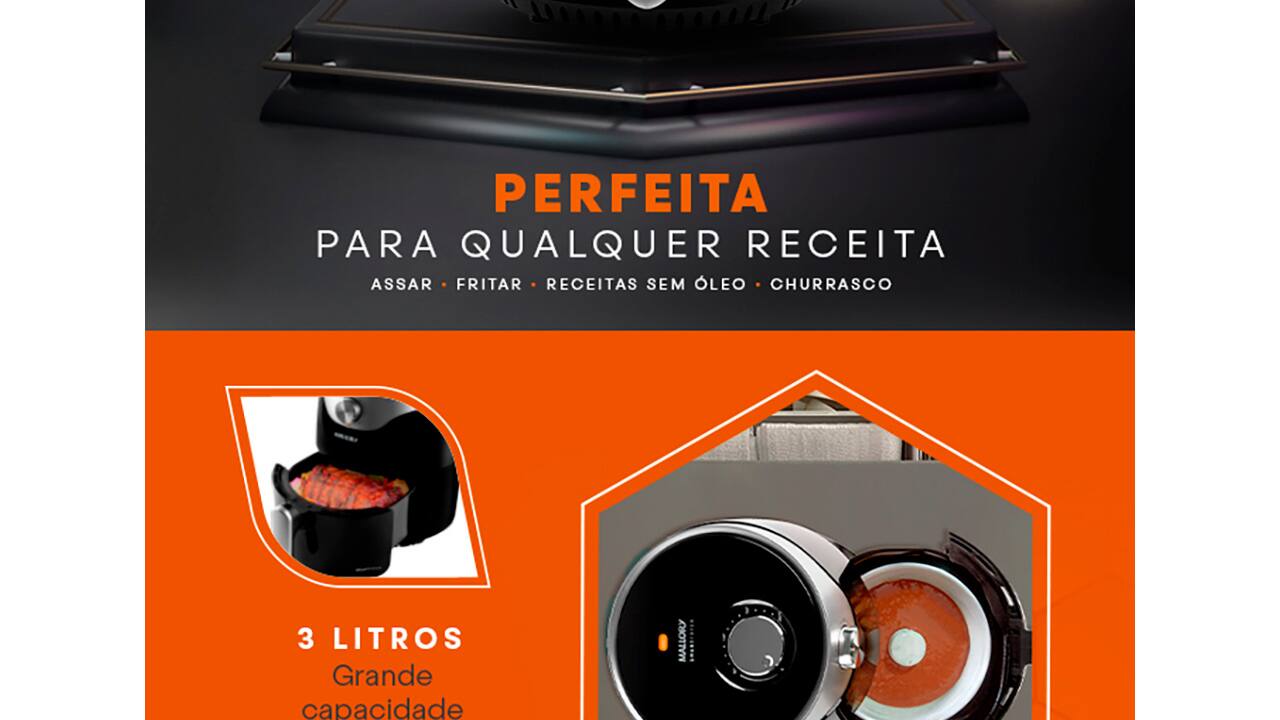 fritadeira-eletrica-air-fryer-mallory-smart-fryer-3-litros