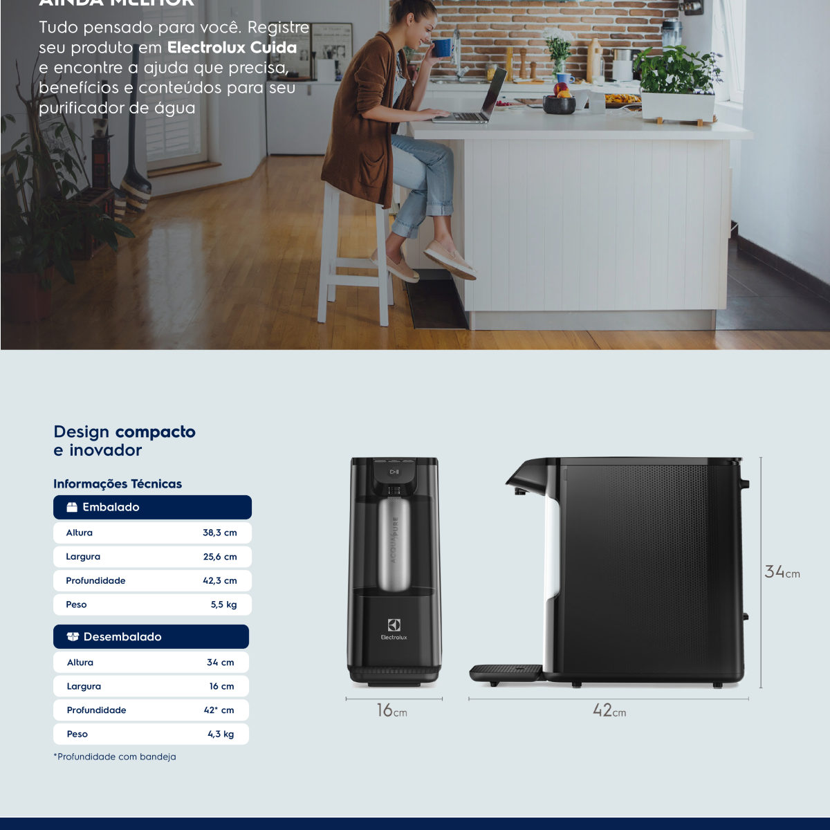 Purificador de Água Electrolux PE12P Experience