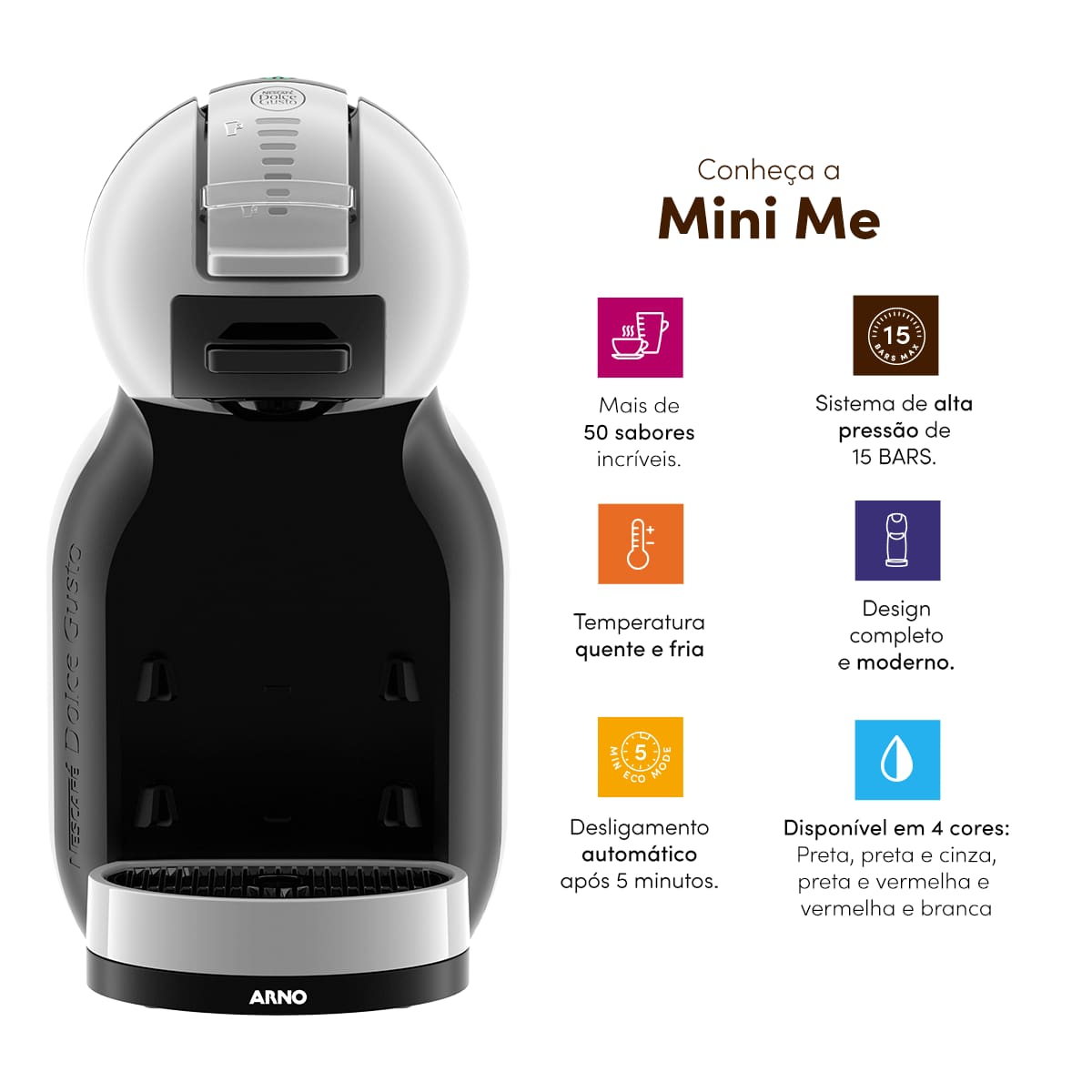 Dolce Gusto Mini Me Cinza e Preta