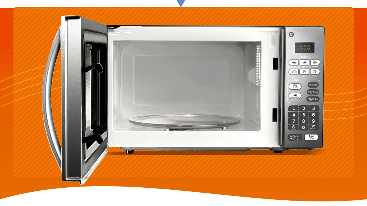 imagem mostra a parte interna do Forno de Micro-ondas Consul CM020BF