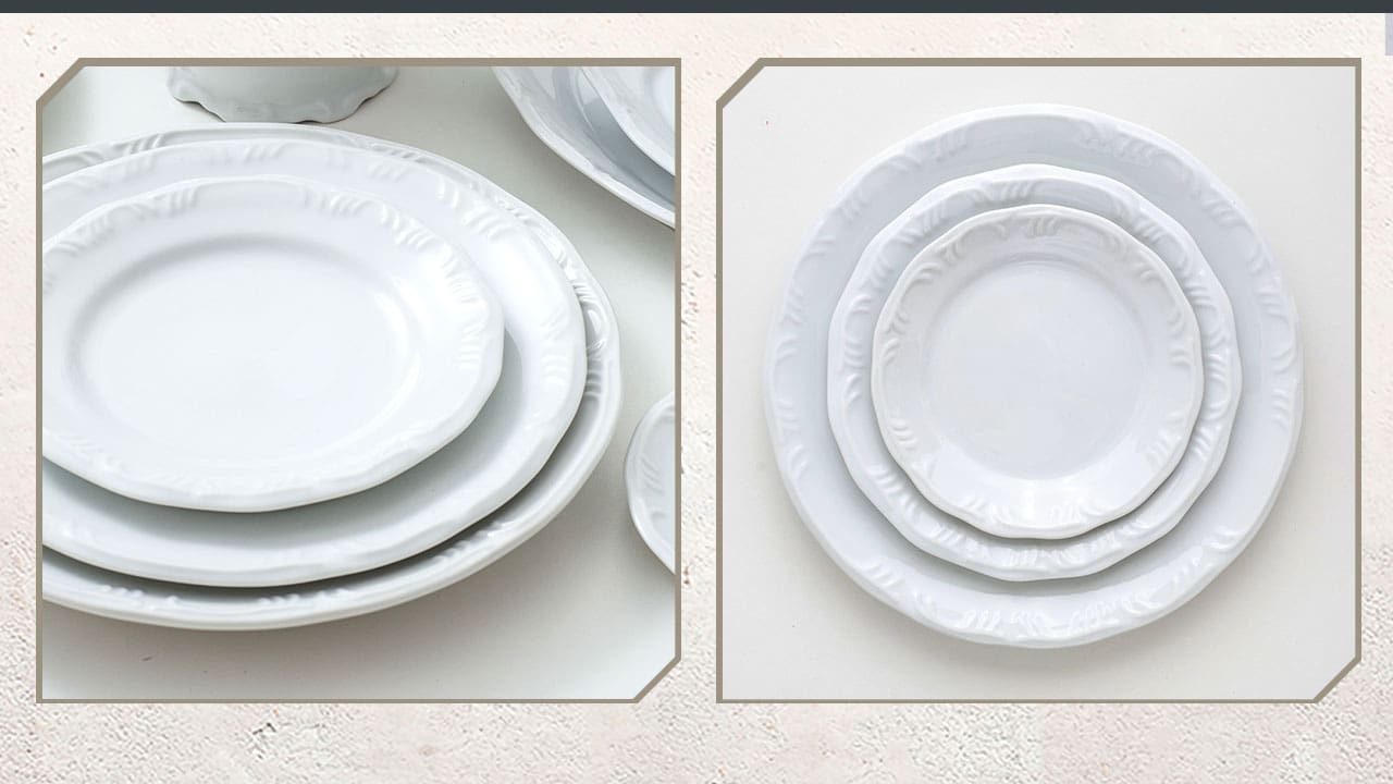 Pratos brancos têm design inspirado no estilo alemão
