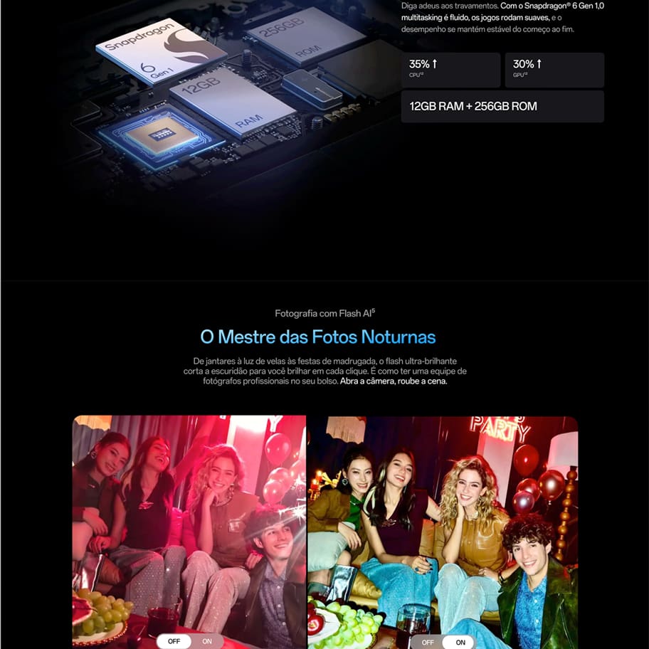  Smartphone OPPO Reno 14F 5G Tela 6,57" 256GB
