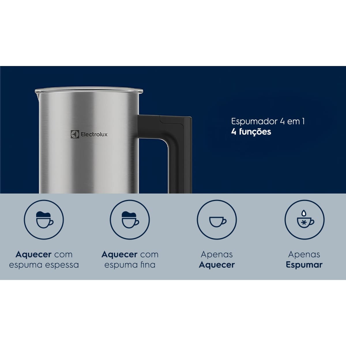 Vaporizador de Leite Electrolux EMF10 600?ml em Aç...