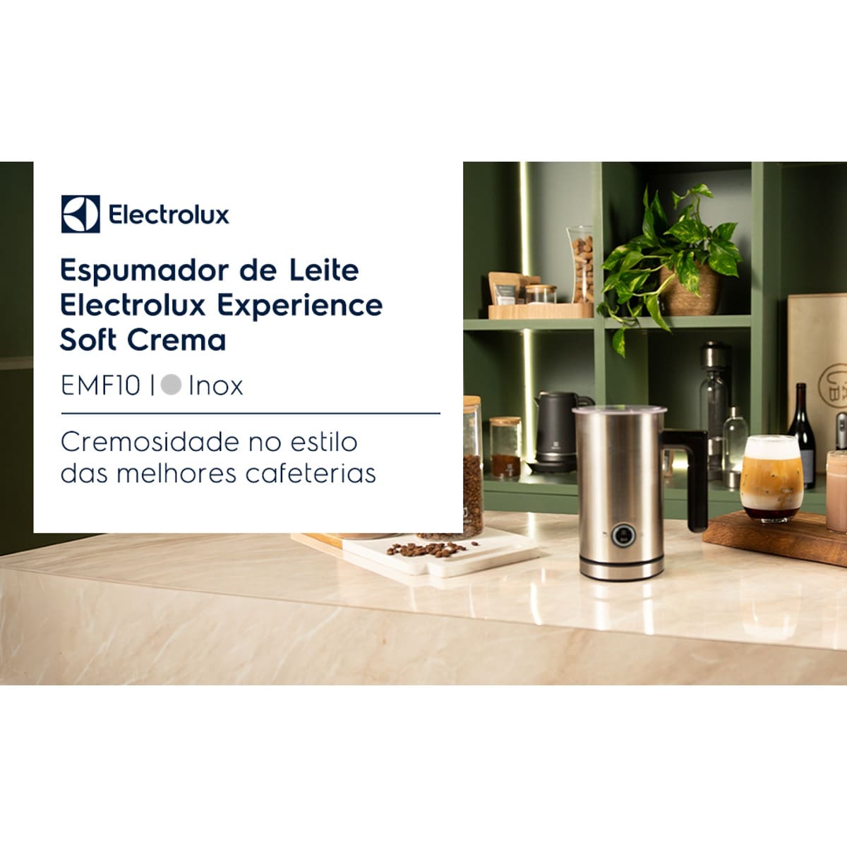 Vaporizador de Leite Electrolux EMF10 600?ml em Aç...