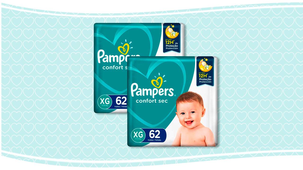 Fralda Pampers Confort Sec XG 124 Unidades