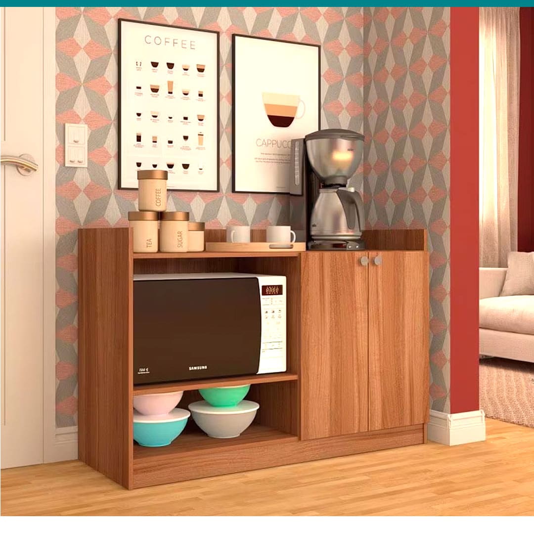 Balcão Micro-ondas Nova Móbile Classic 2 Portas 2 Prateleiras