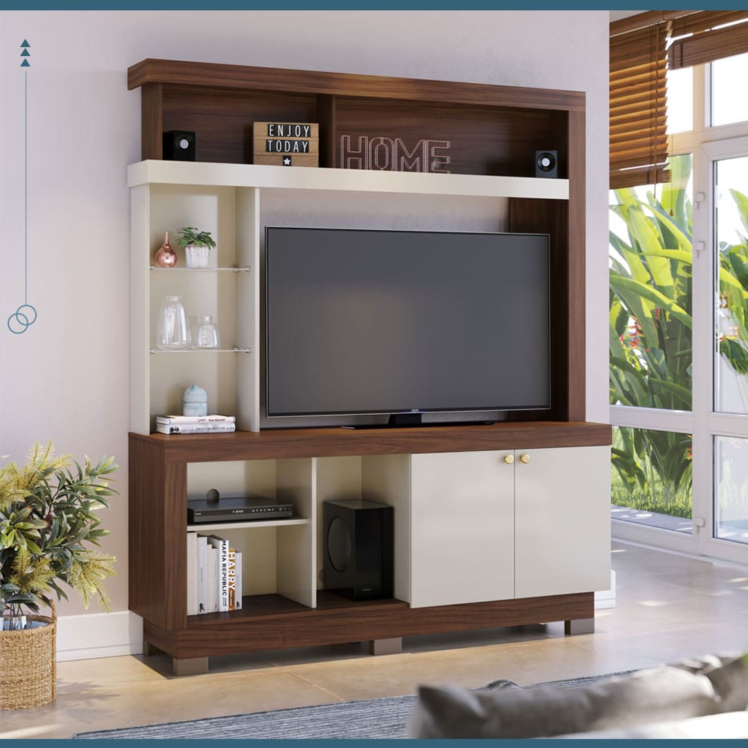 Estante Home Colibri Valença TV Até 50”