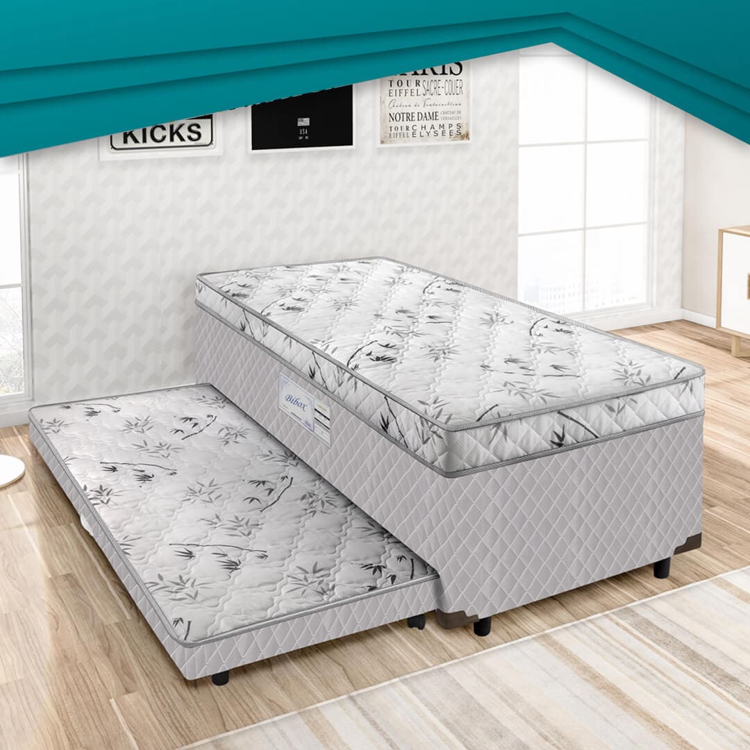 Cama Box Conjugada Ortopédica Solteiro Carol Lightspuma