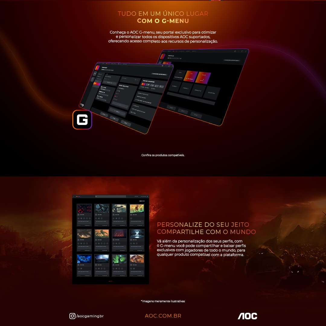 Experiência visual imersiva Entre no mundo dos jogos com o Monitor Gamer de 23.8" da AOC, oferecendo uma resolução nítida Full HD (1920 x 1080). Equipado com tecnologia AMD FreeSync Premium você garante uma jogabilidade mais suave para seus jogos.