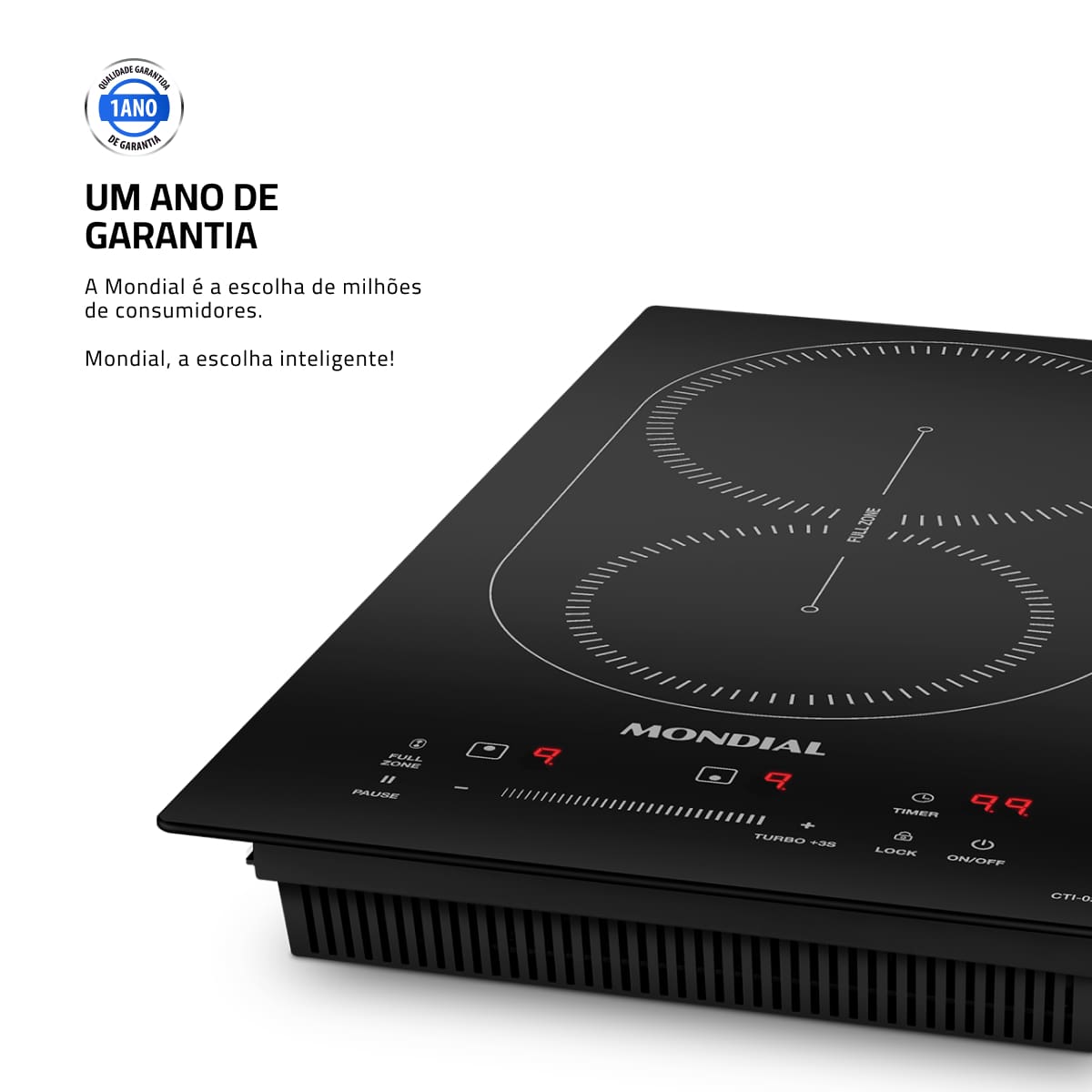 COOKTOP MONDIAL INDUCAO CTI-02 PRETO