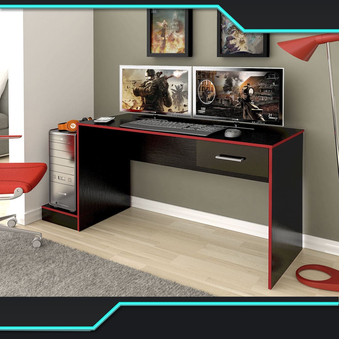 Escrivaninha Artely Gamer com 1 Gaveta