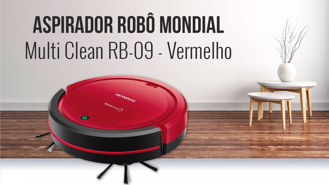 Aspirador Robô Mondial Multi Clean RB-09 Vermelho