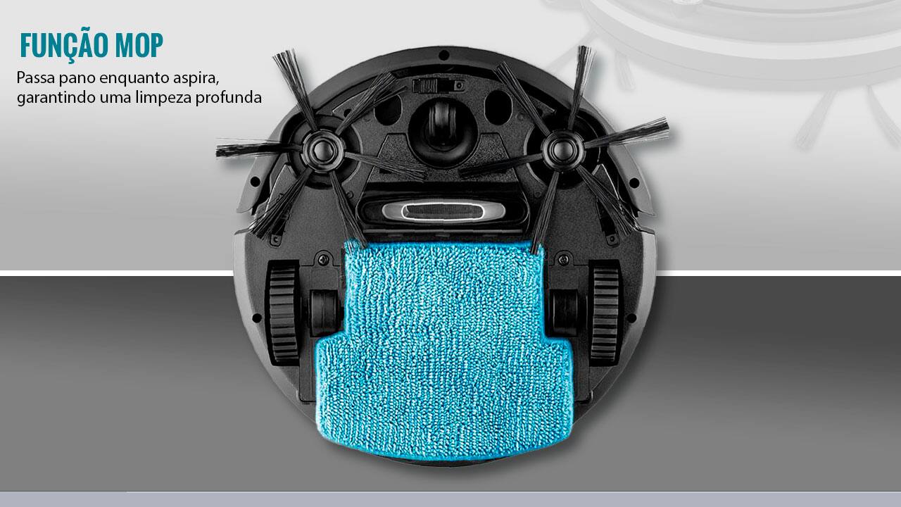 Aspirador Robô Mondial RB-09 modo MOP