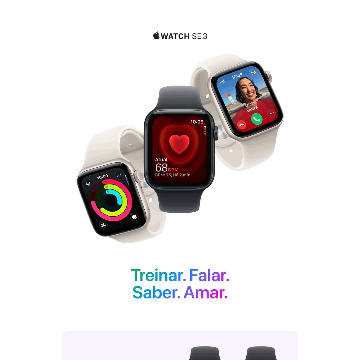 Apple Watch SE 3 GPS+ Cellular 40mm Pulseira Esportiva