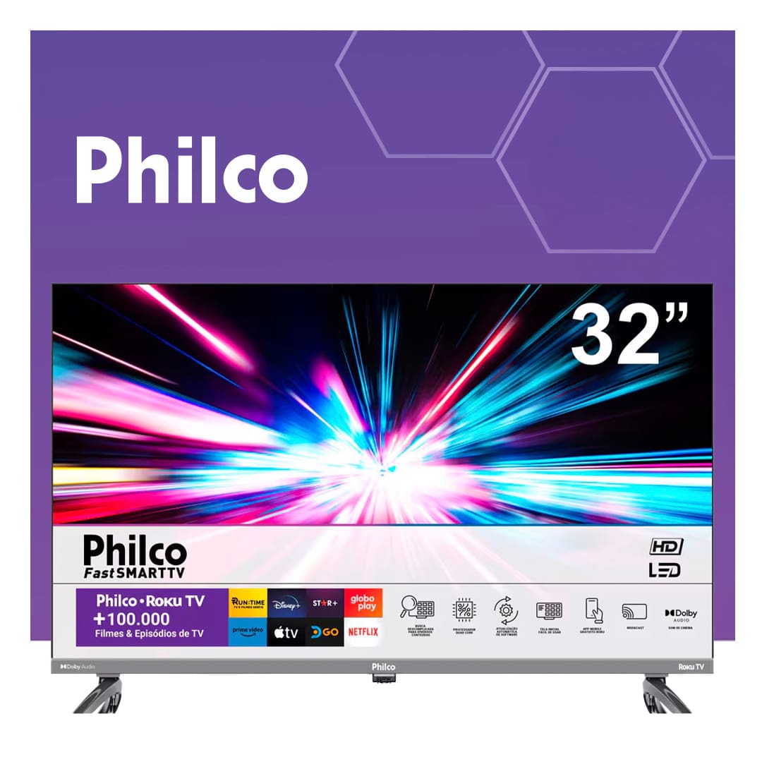 Oferece um design moderno com painel DLED que garante uma excelente qualidade de imagem.
