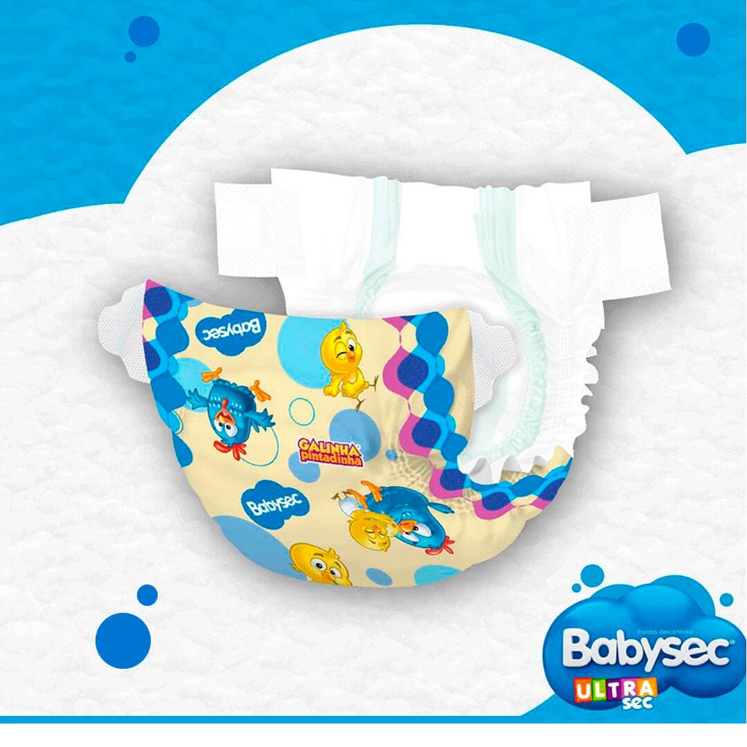 Fralda Babysec Galinha Pintadinha barreiras impermeáveis