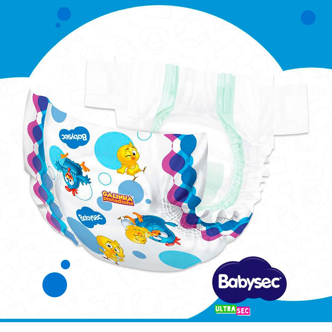 Fralda Babysec UltraSec Galinha Pintadinha